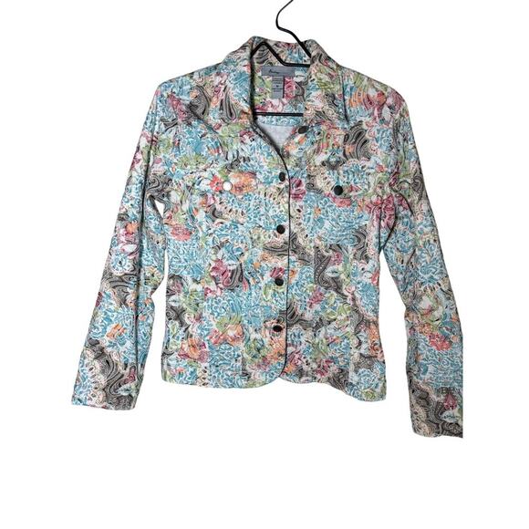 Analogy jacket size medium artsy boho style button down jacket - Picture 1 of 7